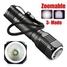 SANYI Portable 2000LM LED Flashlight  Q5 Zoomable Focus 3 Modes Torch Light  18650 Camping Hiking Lamp Lantern 2016 New 2024 - buy cheap