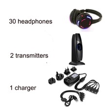 Silent Disco 30 Headphones with 2 Transmitters + 3 Channels 2024 - buy cheap