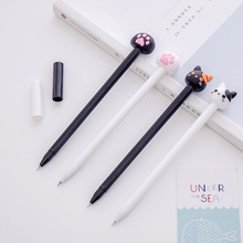 4 pcs/lot 0.38mm Kawaii Gel Pen Cute Cartoon Black Ink Pens School Office Supplies for Writing Accessories Stationery 2024 - buy cheap