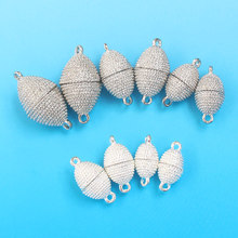 10pcs, 8,10,12,14mm Silver Plated Oval Strong Magnetic Clasps,For DIY Jewelry Making !We provide mixed wholesale for all items! 2024 - buy cheap