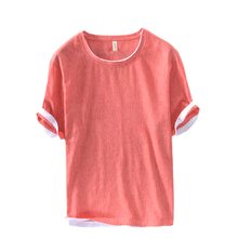 Suehaiwe-Camiseta de manga corta de algodón para hombre, camiseta informal Lisa para hombre, Camiseta holgada, camiseta para hombre 2024 - compra barato
