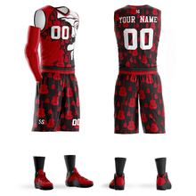Maillot de baloncesto personalizado para hombre, uniformes de baloncesto, conjuntos de baloncesto de talla grande roja, puede imprimir LOGO, nombre y número 2024 - compra barato