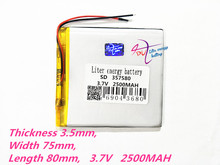 357580 3.7V 2500MAH Polymer rechargeable batteries For MP4 MP5 GPS DVD DVR mobile video game PAD E-books 357680 2024 - buy cheap