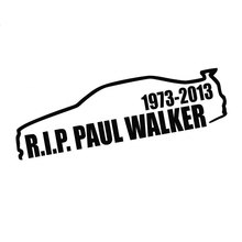 14.3CM*3.9CM Paul Walker RIP Vinyl Decal Lowered Illest Dope Stance Drift Custom Car Stickers And Decals Black/Sliver C8-0456 2024 - buy cheap