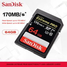 SanDisk-tarjeta SDXC SD/SDHC de hasta 128 MB/s, 256g, 64gb, 32gb, C10, U3, V30, UHS-I 2024 - compra barato