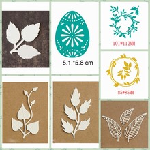 Mixed Leaves Egg Metal Cutting Dies Stencil For DIY Scrapbooking Decorative Embossing Paper Crafts Die Cutting Template New 2024 - buy cheap