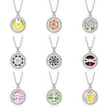 10 Styles Crystal Aroma Locket Pendant Zircon Magnetic Stainless Steel Necklace Aromatherapy Essential Oil Diffuser Box Jewelry 2024 - buy cheap