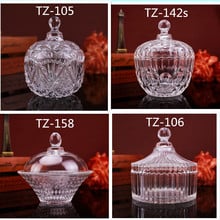 European Style Candle Hodler Special Glassware Crystal Glass Candy Cup Transparent Candy Cans  Candles Making Supplies 2024 - buy cheap