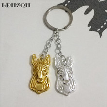 LPHZQH Fashion Puppy Dog Key Chain Bull Terrier Women Bag Charm Pendant Accessory Trendy Car Keyring Jewelery Punk Color 2024 - buy cheap