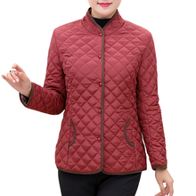 Women Autumn Winter Jacket Parkas New Solid Short Outerwear Slim Plus Size 5XL  Middle age Warm Thin Down Cotton Coat Jacket 2024 - buy cheap