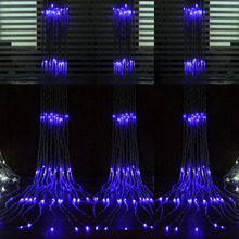 Cortina de luz de natal tipo cachoeira, 6x3m, 3x3m, cordão de luzes de fadas, para áreas internas e externas, decoração de festa de casamento 2024 - compre barato