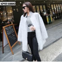 LOVELY-JINNUO New Genuine Mink Cashmere Sweater Women Pure Cashmere Cardigan Knitted Mink Jacket Winter Coats Free Shipping S125 2024 - buy cheap