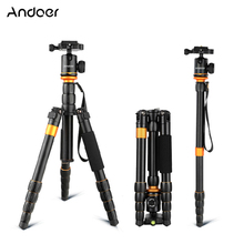 Andoer-tripé profissional dobrável para câmera digital, suporte destacável, câmera digital, filmadora, monopé, cabeça de bola 2024 - compre barato