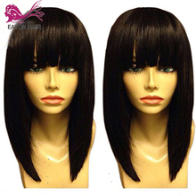 EAYON Bob Wig 13x6 Short Lace Front Human Hair Wigs With Bangs For Women Pre Plucked Lace Front Straight Brazilian Remy Hair 2024 - buy cheap