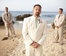 Summer suit men's wedding linen men's suit wedding slim fitness groom casual 2 beach men's suit pants 2024 - buy cheap