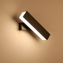 Zerouno lâmpada de parede para corredor varanda estudo cabeceira sala estar quarto espelho led iluminação 10cm 25cm 30cm preto/branco 2024 - compre barato