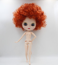 Free Shipping BJD joint RBL-753 DIY Nude Blyth doll birthday gift for girl 4 colour big eyes dolls with beautiful Hair cute toy 2024 - buy cheap