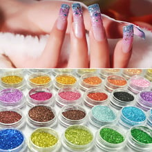 (0.2mm)Colorful Shinning Glitter Fine Glitter Powder Dust Decoration Kit For Acrylic Tips UV Gel DIY Nail Art Craft Decoration 2024 - buy cheap