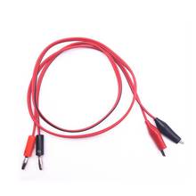 Wholesale 2Pcs 1meter Red and Black Alligator Testing Cord Lead Clip to Banana Plug for Multimeter Test 2024 - buy cheap