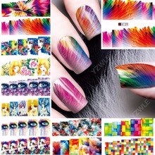 2018 beauty 12 sheets personality design Nail Art Water Transfer Stickers decals Nails Accessories manicure tools sticker A144 2024 - buy cheap