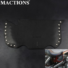 Motocicleta de cuero negro calor protector de silla de montar los deflectores tachuelas elevadas para Harley Touring Softail para Suzuki para Kawasaki para Honda 2024 - compra barato