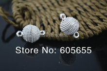 12mm Silver Color Plating Spotted Magnetic Round Necklace Clasps Jewelry  Findings Connectors 20pc / Lot Free Shipping 2024 - buy cheap