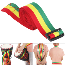 Adjustable Portable Rainbow African Drum Cotton Strap 5cm Width Djembe Drum Tambourine Shoulder Waist Belt,3.2 meters long 2024 - buy cheap