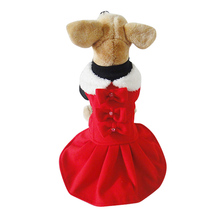 New Red Round Collar Pet dogs Dress winter coat  Free Shipping Dogs Clothes new clothing for dog 2024 - buy cheap