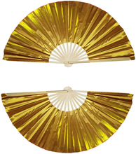Magnolia golden double-sided color mulan fan taiji martial arts tai chi kung fu performance fan 2024 - buy cheap