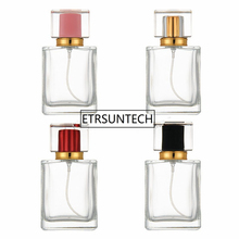 Frascos de vidrio transparente para Perfume, Envase Cosmético Vacío de vidrio rellenables para viaje, F1310, 50ml 2024 - compra barato