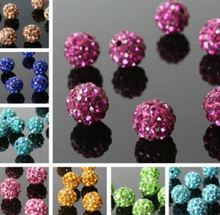 6mm 10mm 8mm 12mm 14mm 100pcs/lot BALL mixed random Beads necklace bracelet making wholesale crystal 2024 - buy cheap