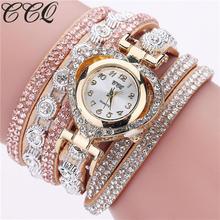 CCQ Women Vintage Rhinestone Crystal Bracelet Dial Analog Quartz Wrist Watch Relogio Feminino Women Watches Reloj Mujer Bayan 2024 - buy cheap