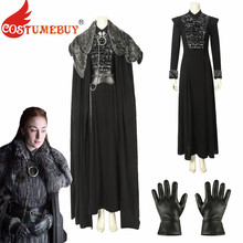 CostumeBuy-capa de piel sintética Sansa Stark, capa Medieval victoriana de invierno, temporada 8, L920 2024 - compra barato