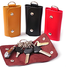 Полиуретановый брелок для ключей для мужчин и женщин, однотонный кошелек с застежкой, модный держатель для ключей, органайзер, держатель, сумка для хранения, креативный подарок 2024 - купить недорого