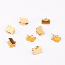20pcs/lot stainless steel DIY 8.5mm Jewelry Findings Accessories Gold tone End Caps Crimp Beads Clasp fit jewelry making 2024 - buy cheap