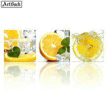 Triptych fruit pattern 5d diamond painting orange full square drill diy 3d diamond mosaic landscape diamond embroidery 25 style 2024 - buy cheap