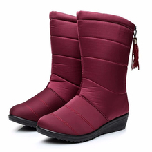 Women Boots Waterproof Winter Boots Shoes Women Keep Warm Snow Boots Female Casual Winter Shoes Botas Mujer Red Black Booties 2024 - buy cheap