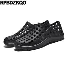 Moda Rojo Talla 45 Caucho Hombres Negro Zuecos Extra Casual Jardín Jardinería Punta Cerrada Sandalias Para Hombre 2018 Verano Al Aire Libre Zapatos Grande 2024 - compra barato