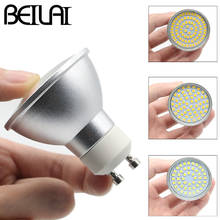 BEILAI 10PCS 2835 GU10 LED Spotlight Lampada LED Lamp E27 220V MR16 48 60 80LED Plastic Glass Aluminum Spot LED Bulbs Candle Luz 2024 - buy cheap