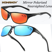 Gafas de sol de aleación de AL-MG para hombre y mujer, lentes de espejo polarizadas hechas a medida, miopía, menos puntos, graduadas-1 A-6 2024 - compra barato