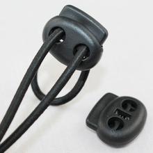 10 unids/lote de zapatos negros con hebilla para cordones, decoraciones de cordones, cuerdas de plástico, cierres de cables, tapón para correr al aire libre, fácil de hacer deporte más rápido 2024 - compra barato