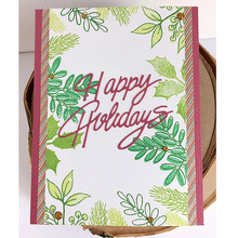 Happy Holiday Letter Metal Cutting Die DIY Template Craft Handmade Decoration Card Album Making Scrapbooking Stencil Embossing 2024 - buy cheap