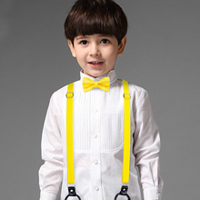 DiBanGu-Tirantes de pajarita para niño y niña, 6 Clips, de cuero Real, 4-7 años, BH-0020 amarillo 2024 - compra barato