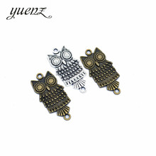 YuenZ 6pcs Antique Silver color Alloy Owl Charms DIY Bracelet Earrings Necklace Jewelry Making Findings 38*18mm D154 2024 - buy cheap