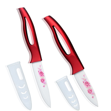 XYJ ceramic knife 3 inch paring knife 4inch utility knife kitchen knives with wonderful flower pattern cooking tools hot sales 2024 - buy cheap