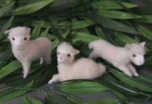 3 pieces a set cute simulation sheep toys polyethylene & fur mini sheep models gift about 9.5-12cm125 2024 - buy cheap