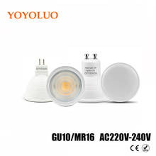 [YOYOLUO] 2017 LED Light Bulb Spotlight GU10 MR16 6W 220V COB Chip Beam Angle 24 120degree Spotlight LED Lamp For Table Lamp 2024 - buy cheap