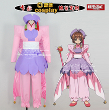 Traje de combate rosa para hombre y mujer, traje de Cosplay de Anime, Captor de tarjetas SAKURA Cos KINOMOTO SAKURA, de dibujos animados, para Halloween 2024 - compra barato