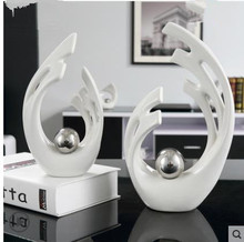 Modern white ceramic crafts, home office desktop decorations, wedding birthday gifts 2024 - buy cheap