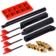 4pcs Set 12mm Lathe Boring Bar Turning Tool Holder + 10pcs Solid Carbide Inserts + 4pcs Wrench Machine Tool Set 2024 - buy cheap